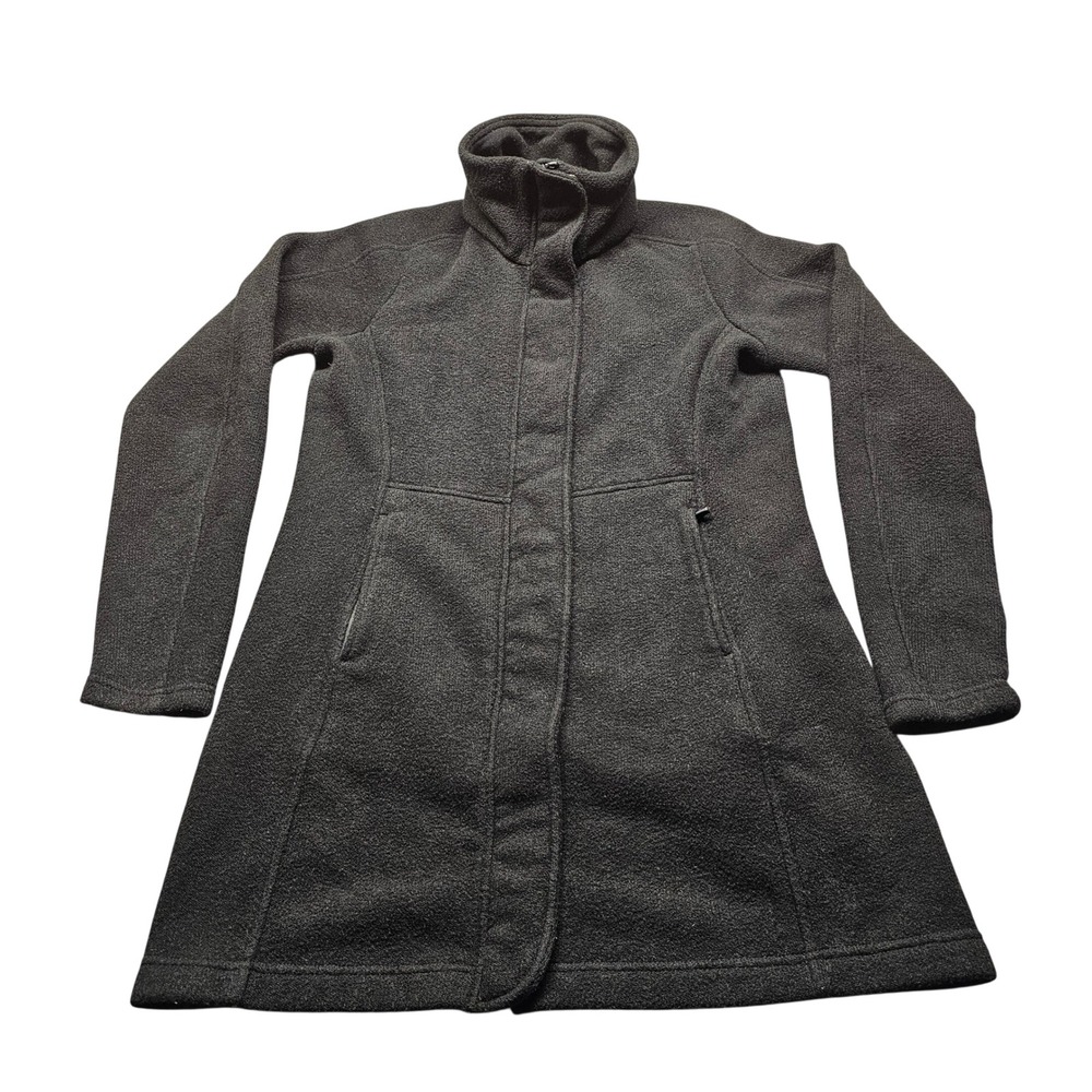 Kuhl Flight Fleece Jacket Womens Small Charcoal Gray Full Zip Snap Coat 4393